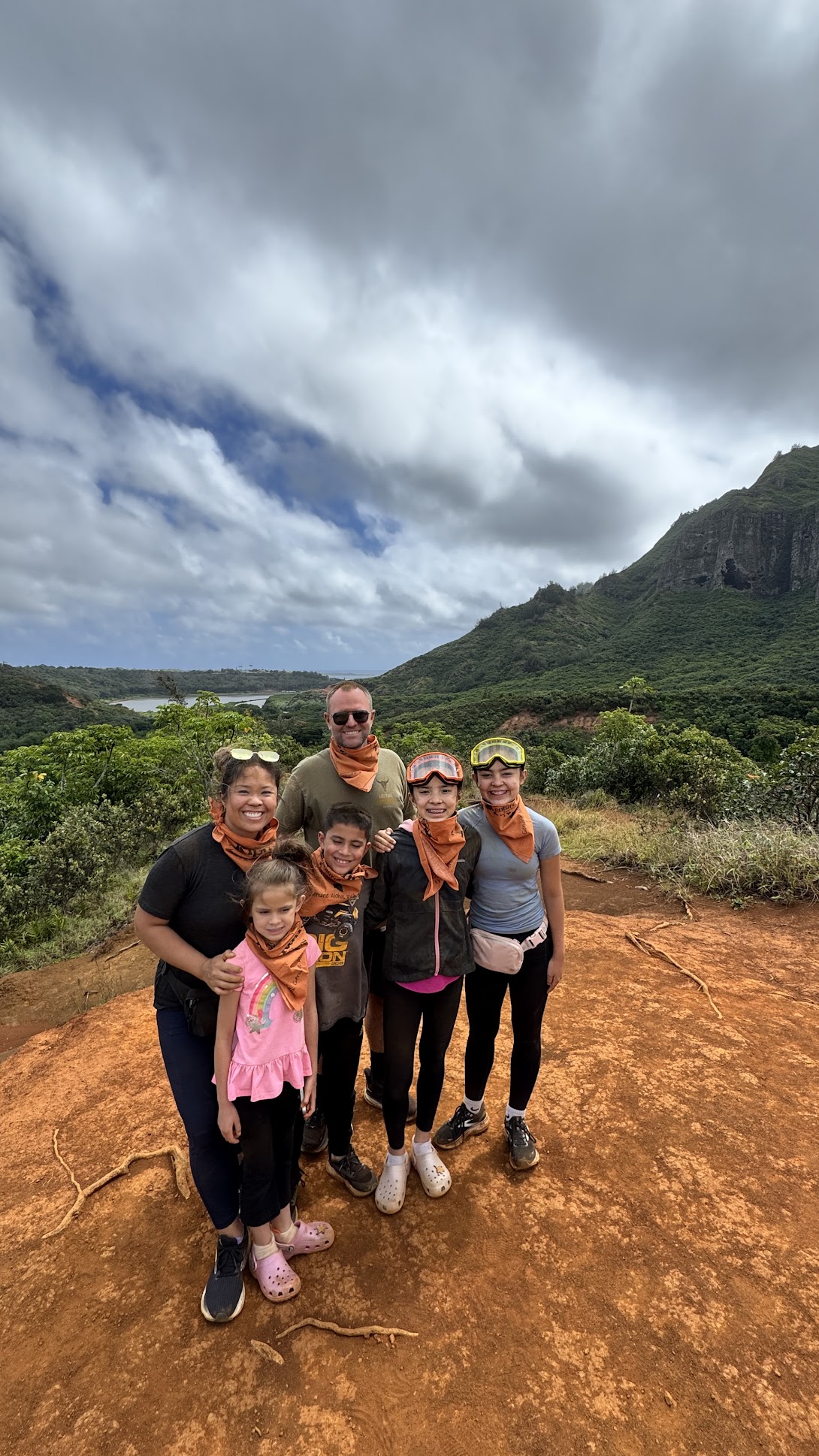 A Jurassic-era park view with dinosaur-sized scenery